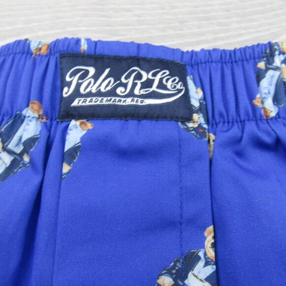 Polo Ralph Lauren Bear Boxer Briefs Mens Size Medium Royal Blue NEW - Picture 5 of 11